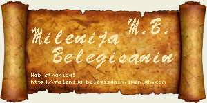 Milenija Belegišanin vizit kartica